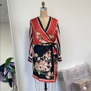 Zara Silk Floral Fall Dress